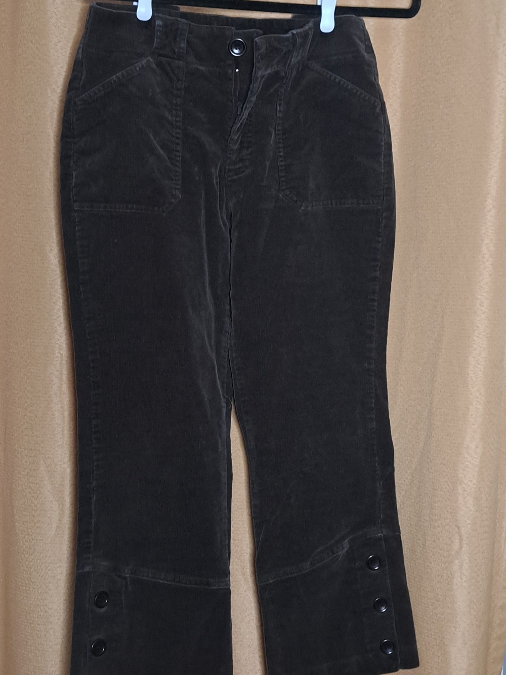Esprit Black Corduroy Pants with Red Trim